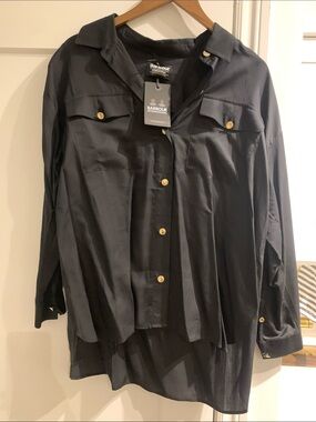 Barbour Black Shirt with Gold-Tone Buttons (Women’s)